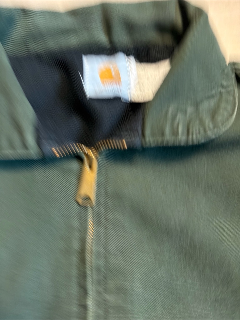 Vintage 1994 Carhartt JR264 Forest Green Duck Canvas Bomber Flight Jacket Med 42 - Picture 5 of 12